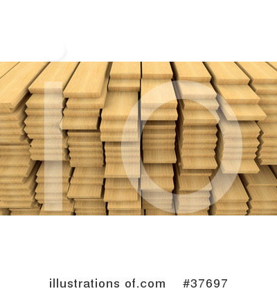 Royalty-Free (RF) Lumber Clipart Illustration by KJ Pargeter - Stock Sample #37697