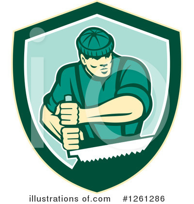Royalty-Free (RF) Lumberjack Clipart Illustration by patrimonio - Stock Sample #1261286