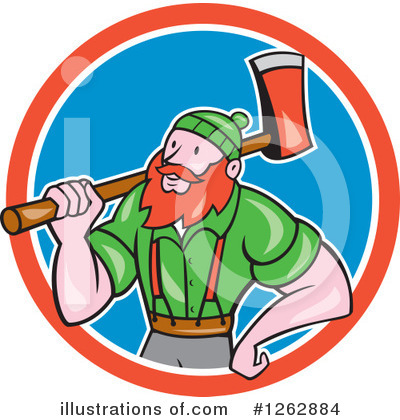 Royalty-Free (RF) Lumberjack Clipart Illustration by patrimonio - Stock Sample #1262884