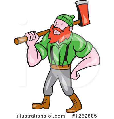 Royalty-Free (RF) Lumberjack Clipart Illustration by patrimonio - Stock Sample #1262885