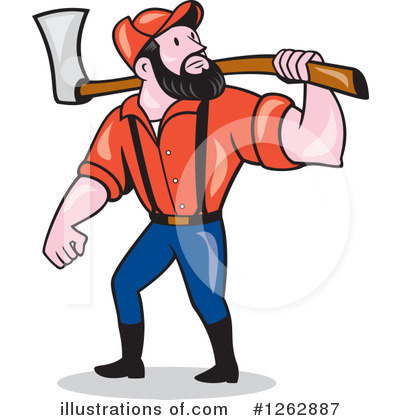 Royalty-Free (RF) Lumberjack Clipart Illustration by patrimonio - Stock Sample #1262887