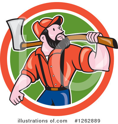 Royalty-Free (RF) Lumberjack Clipart Illustration by patrimonio - Stock Sample #1262889