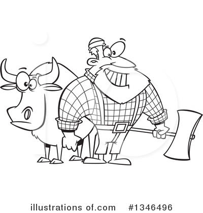 Royalty-Free (RF) Lumberjack Clipart Illustration by toonaday - Stock Sample #1346496