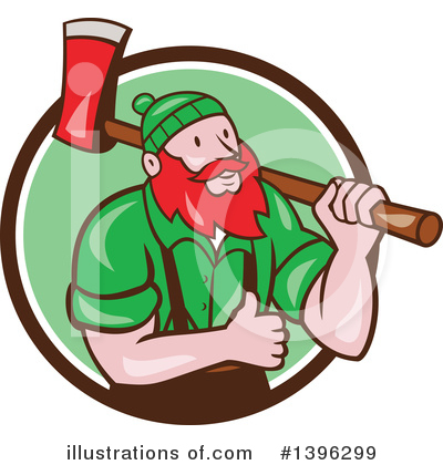 Lumberjack Clipart #1396299 by patrimonio