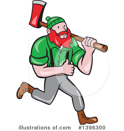Royalty-Free (RF) Lumberjack Clipart Illustration by patrimonio - Stock Sample #1396300