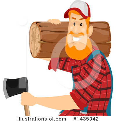 Lumberjack Clipart #1435942 by BNP Design Studio