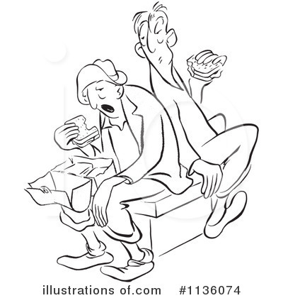 Royalty-Free (RF) Lunch Break Clipart Illustration by Picsburg - Stock Sample #1136074