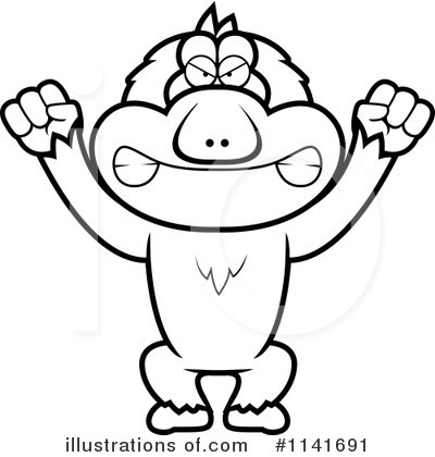 Royalty-Free (RF) Macaque Clipart Illustration by Cory Thoman - Stock Sample #1141691
