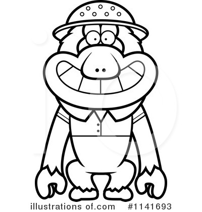 Royalty-Free (RF) Macaque Clipart Illustration by Cory Thoman - Stock Sample #1141693