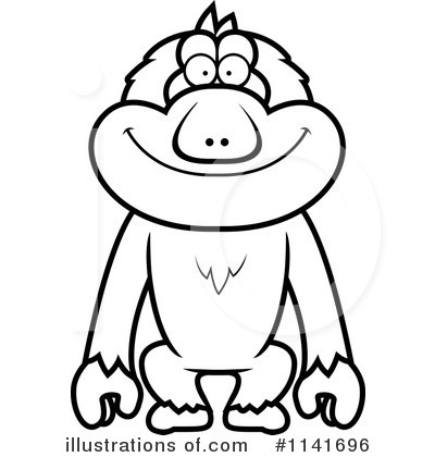 Royalty-Free (RF) Macaque Clipart Illustration by Cory Thoman - Stock Sample #1141696