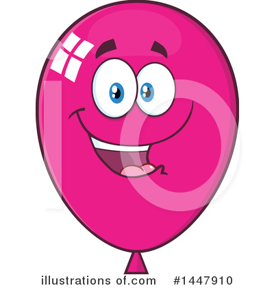 Pink Party Balloon Clipart #1447910 by Hit Toon