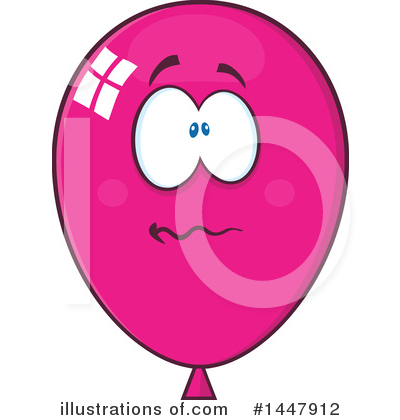 Pink Party Balloon Clipart #1447912 by Hit Toon