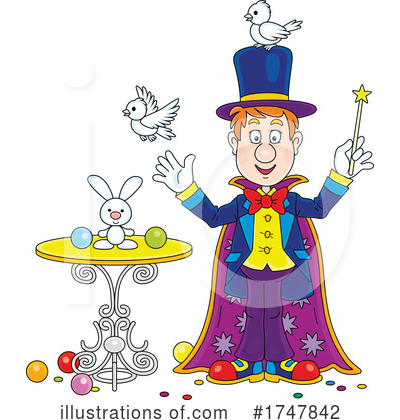 Royalty-Free (RF) Magician Clipart Illustration by Alex Bannykh - Stock Sample #1747842