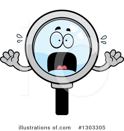 Royalty-Free (RF) Magnifying Glass Character Clipart Illustration by Cory Thoman - Stock Sample #1303305