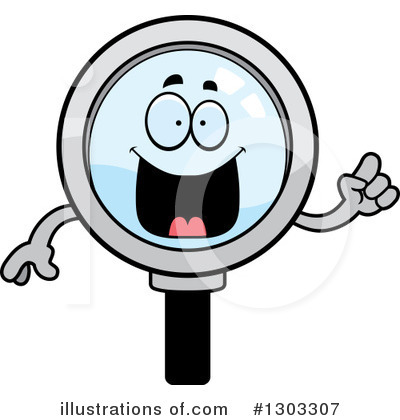 Royalty-Free (RF) Magnifying Glass Character Clipart Illustration by Cory Thoman - Stock Sample #1303307
