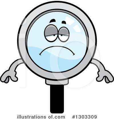 Royalty-Free (RF) Magnifying Glass Character Clipart Illustration by Cory Thoman - Stock Sample #1303309