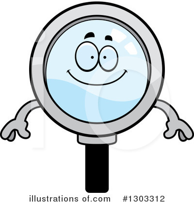 Magnifying Glass Character Clipart #1303312 by Cory Thoman