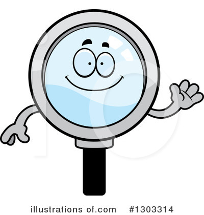 Royalty-Free (RF) Magnifying Glass Character Clipart Illustration by Cory Thoman - Stock Sample #1303314