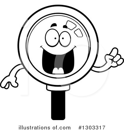 Royalty-Free (RF) Magnifying Glass Character Clipart Illustration by Cory Thoman - Stock Sample #1303317