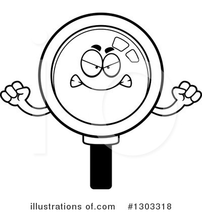 Royalty-Free (RF) Magnifying Glass Character Clipart Illustration by Cory Thoman - Stock Sample #1303318