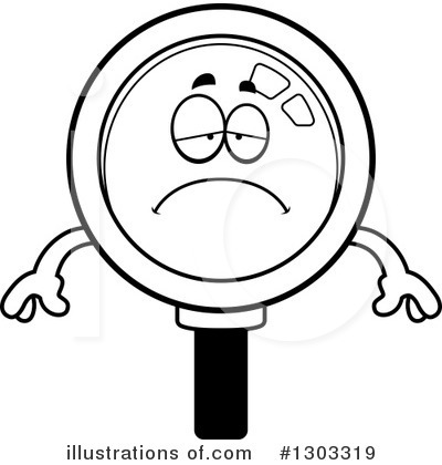 Royalty-Free (RF) Magnifying Glass Character Clipart Illustration by Cory Thoman - Stock Sample #1303319