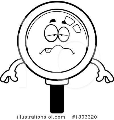 Magnifying Glass Character Clipart #1303320 by Cory Thoman
