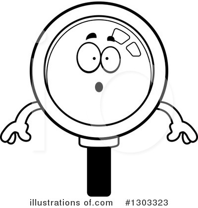 Magnifying Glass Character Clipart #1303323 by Cory Thoman