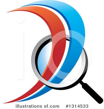 Royalty-Free (RF) Magnifying Glass Clipart Illustration by Lal Perera - Stock Sample #1314533