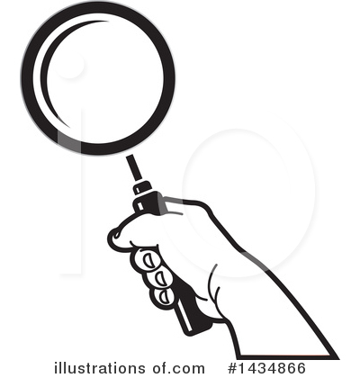 Royalty-Free (RF) Magnifying Glass Clipart Illustration by Lal Perera - Stock Sample #1434866