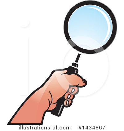 Royalty-Free (RF) Magnifying Glass Clipart Illustration by Lal Perera - Stock Sample #1434867