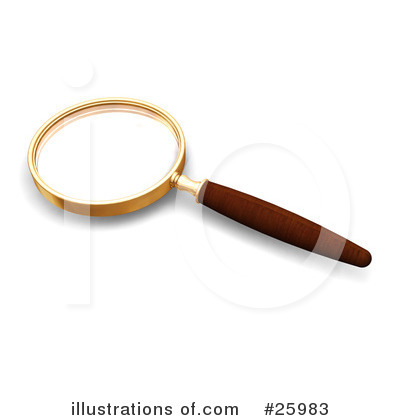 Royalty-Free (RF) Magnifying Glass Clipart Illustration by KJ Pargeter - Stock Sample #25983