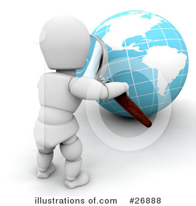 Royalty-Free (RF) Magnifying Glass Clipart Illustration by KJ Pargeter - Stock Sample #26888