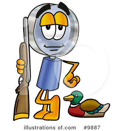 Royalty-Free (RF) Magnifying Glass Clipart Illustration by Mascot Junction - Stock Sample #9887