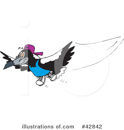 Royalty-Free (RF) Magpie Clipart Illustration by Dennis Holmes Designs - Stock Sample #42842