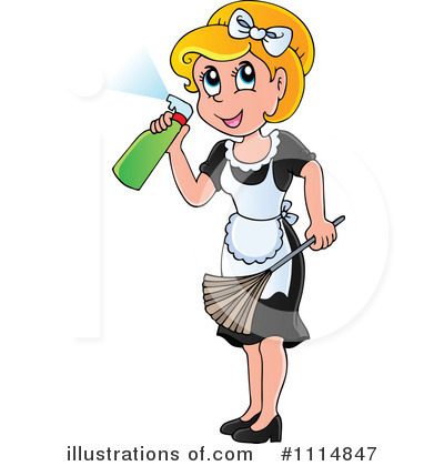 Royalty-Free (RF) Maid Clipart Illustration by visekart - Stock Sample #1114847