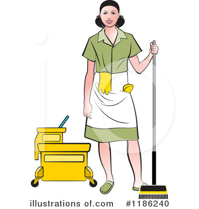 Royalty-Free (RF) Maid Clipart Illustration by Lal Perera - Stock Sample #1186240