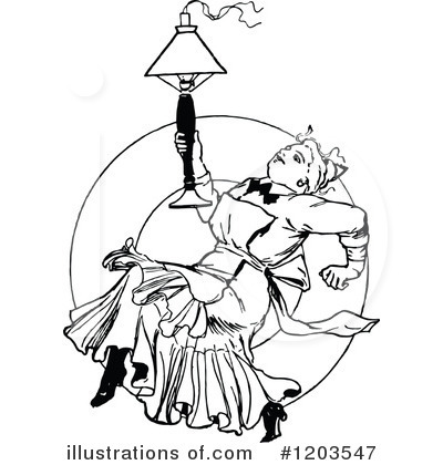 Royalty-Free (RF) Maid Clipart Illustration by Prawny Vintage - Stock Sample #1203547