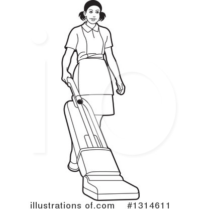 Royalty-Free (RF) Maid Clipart Illustration by Lal Perera - Stock Sample #1314611