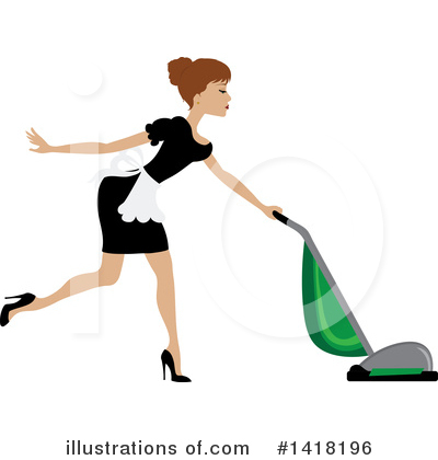 Royalty-Free (RF) Maid Clipart Illustration by Pams Clipart - Stock Sample #1418196