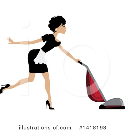 Royalty-Free (RF) Maid Clipart Illustration by Pams Clipart - Stock Sample #1418198