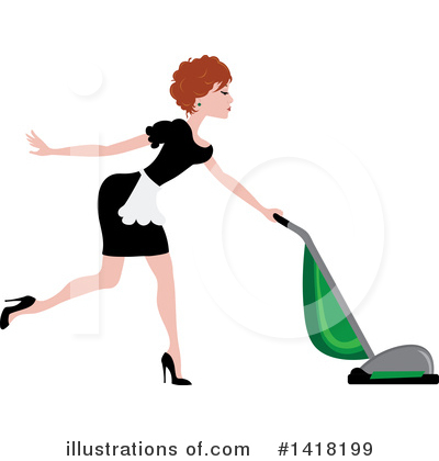 Royalty-Free (RF) Maid Clipart Illustration by Pams Clipart - Stock Sample #1418199