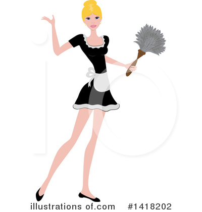 Royalty-Free (RF) Maid Clipart Illustration by Pams Clipart - Stock Sample #1418202