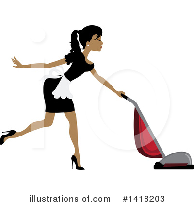 Royalty-Free (RF) Maid Clipart Illustration by Pams Clipart - Stock Sample #1418203