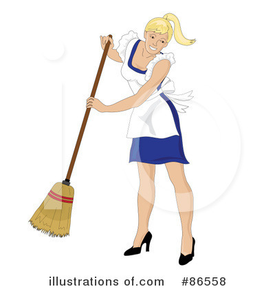 Royalty-Free (RF) Maid Clipart Illustration by Pams Clipart - Stock Sample #86558
