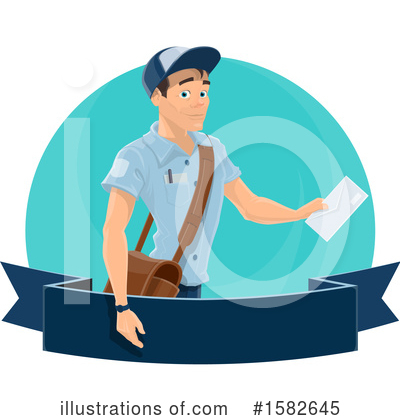 Mail Man Clipart #1582645 by Vector Tradition SM