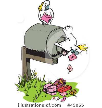Royalty-Free (RF) Mail Clipart Illustration by Dennis Holmes Designs - Stock Sample #43055