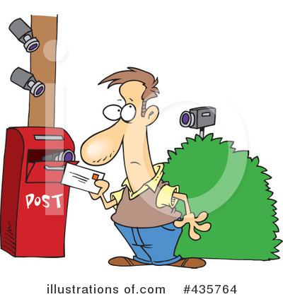 Royalty-Free (RF) Mail Clipart Illustration by toonaday - Stock Sample #435764