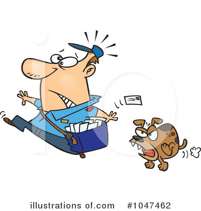 Royalty-Free (RF) Mail Man Clipart Illustration by toonaday - Stock Sample #1047462