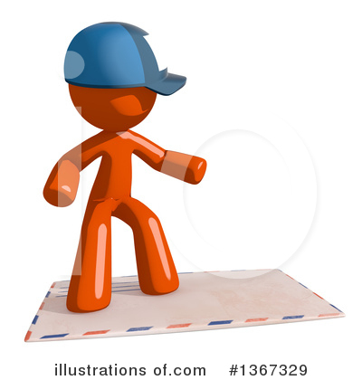 Royalty-Free (RF) Mail Man Clipart Illustration by Leo Blanchette - Stock Sample #1367329