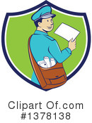 Mail Man Clipart #1378138 by patrimonio